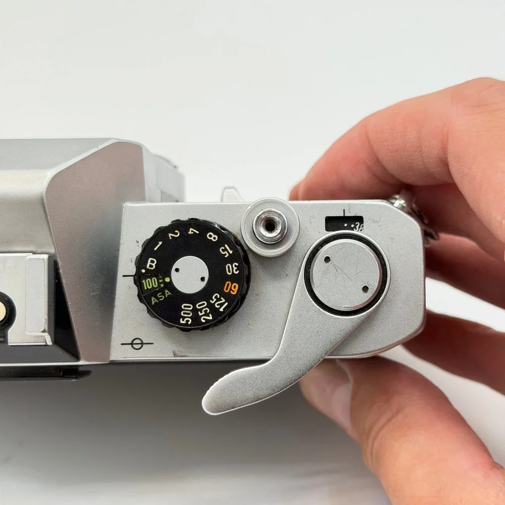 Canon TX 35mm SLR Film Camera Body Vintage Silver Black FD Mount 175344